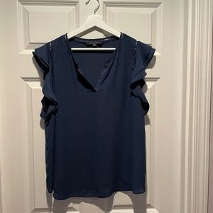 Zac and Rachel navy color short sleeve blouse